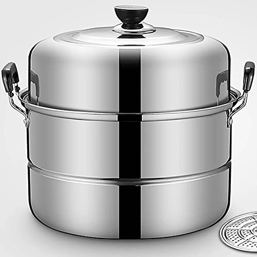 Pentola a vapore in acciaio inossidabile per fornelli a induzione e fornelli a gas, design con cassetto per la casa, per pesce e panini al vapore