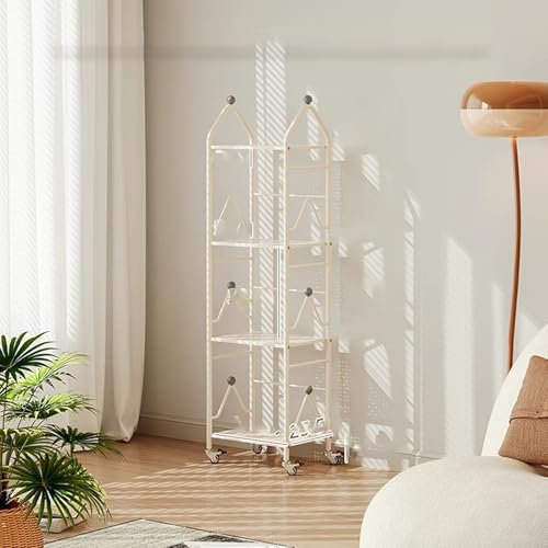 Drehbares Eck-Bücherregal aus Metall, 360 Grad, modernes Design, Mehrzweck-Bücherturm mit Rollen, offener Boden bis Decke, unsichtbares Lagerregal