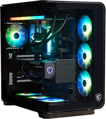 MSI Vision Elite RS AI Gaming Desktop: Intel Ultra 9 285K, Geforce RTX 5090, 64GB DDR5, 2TB M.2 NVMe SSD, Liquid Cooling, 1300W USB Type-C, VR-Ready, Window 11 Pro: 2NVZ9-1288US