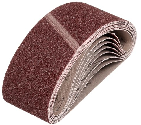 sourcing map 76mm x 533mm Sanding Belts, 10 Pcs 40 Grits Aluminum Oxide | Abrasive Belt Sander File Belt for Woodworking, Metal Polishing, Knife Sharpener