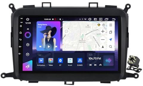 OAUSZC Android 13 Radio de Coche navegación GPS para KIA Carens 2013-2018 Estéreo Autoradio 9 Pantalla con BT Carplay WiFi 4G Am FM RDS DSP Controles del Volante+Cámara Trasera,Nf4/4+64g