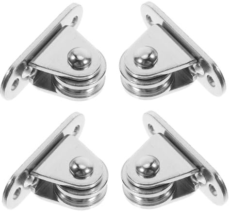 DECOMELODY 4stücke Flaschenzug Mit Fester Und Beweglicher Rollenaufsatz Für Wäscheleinen Und Kabelorganisation Inklusive Seilrolle Und Deckenmontageelemente