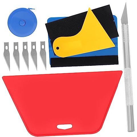 Homoyoyo 1set Kit Per Applicazione e Levigatura Parati Professionali Per Installazione Facile Wallpaper e Pellicole Adesive Include Raschietto Spatole Impugnatura Antiscivolo