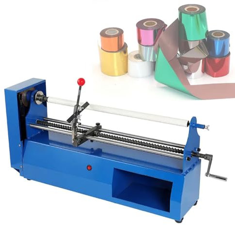 Cortador eléctrico de papel de aluminio con posicionamiento en espiral para un corte preciso, ideal para rollos de estampado en caliente y proyectos de papel de vinilo