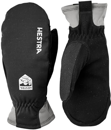 Hestra Women’s XC Primaloft Mitt, Windproof, Insulated & Touchscreen-Compatible Mittens for Nordic Skiing & Winter Training - Black/Black - 8