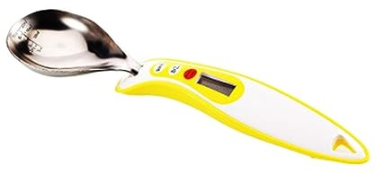 Baking Sugar Coffee Measuring Spoon Tools Food Accessories Electronic Scales 0.1g Scale Accurate Measurement(Yellow)
