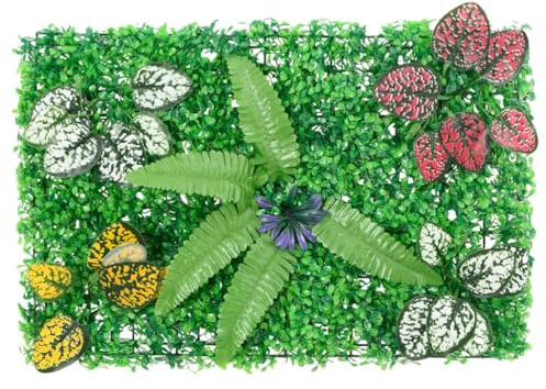 Mokuyary Lot de 24 brise-vue en plantes artificielles - Vert - 40 x 60 cm - Clôture de jardin pour paysage, jardin, décoration extérieure