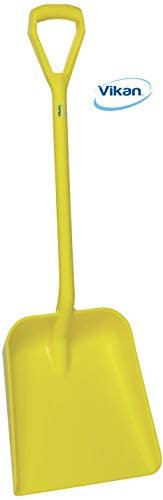 Vikan Shovel Large Lightweight Strong Durable Plastic Rust Proof Food Snow Muck (Yellow)