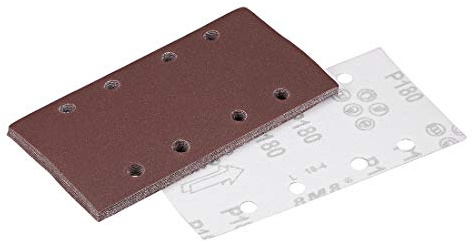 sourcing map 180 Grit 1/3 Sanding Sheet Sander Sandpaper Hook and Loop Pads 8 Hole 10pcs