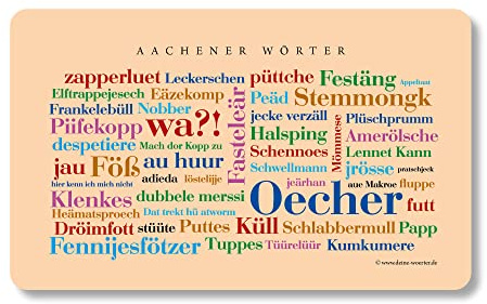 Frühstücksbrettchen Aachener Wörter