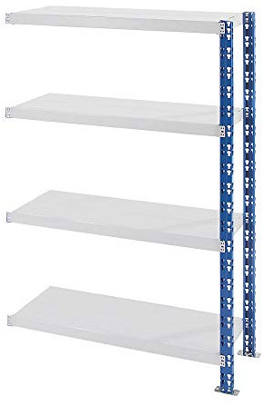 eurokraft | Universal-Steckregal | stabil | Stahlblechböden | HxBxT 1508 x 1025 x 400 mm | Anbauregal