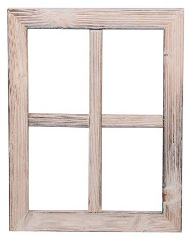 Nature by Kolibri Finestra decorativa in legno, cornice da finestra in design vintage, di forma rettangolare, da 35 x 27 x 1,5 cm