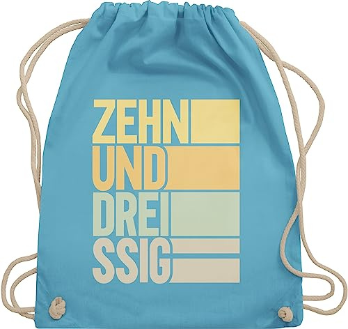 Shirtracer Turnbeutel Rucksack - 40. Geburtstag - Zehnunddreissig - Unisize - Hellblau - geschenkideen+für+frauen+ab+40 40er zehnunddreißig beutelrucksäcke 40 frau geschenk 40.geburtstag beutel 40-er
