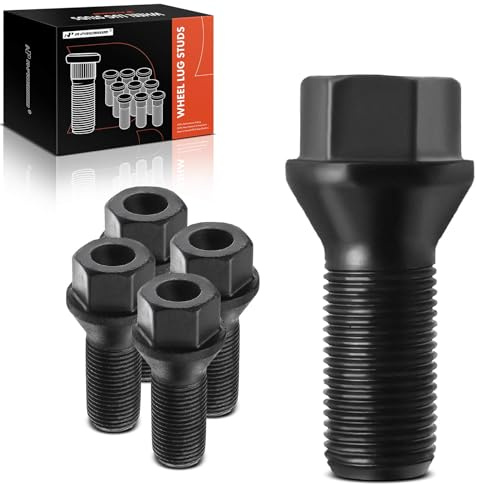 A-Premium Wheel Stud Replacement for BMW F20 F21 F45 F23 F22 F87 F46 F34 F30 F80 F31 F82 F83 F36 F10 F18 F01 F02 Set of 5
