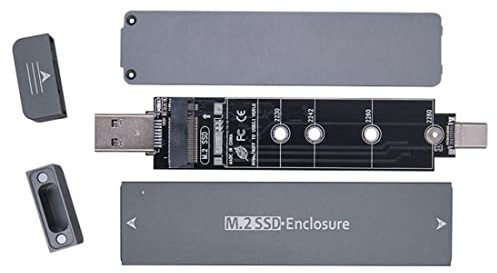 Chenyang CY M.2 su adattatore USB, NVME M-Key M.2 NGFF SATA SSD su USB 3.0 Tipo A & Tipo C Combo PCBA Alloggiamento 2280/2230/2242mm Adattatore Chipset RTL9210B