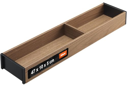 Blum AMBIA-LINE Schubladen-Organizer Holzdekor 47×10×5 cm | Tennessee Nuss