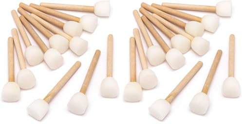Baker Ross Mini-tampons éponges (Lot de 24) - Matériel créatif pour Adultes et Enfants
