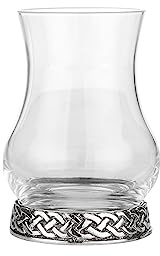 A E Williams Keltisches Whisky-Verkostungsglas-Set mit Zinnsockel | große Dram-Gläser mit schwerem Boden | perfektes Party-Geschenk für Männer zum Jahrestag Geburtstag