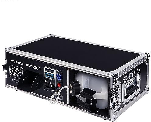 LANAZU Máquina de Humo de Escenario de 2000W, máquina de Humo de bajo Nivel con Estuche de Vuelo de 3L Adecuada para Clubes, Fiestas, Navidad