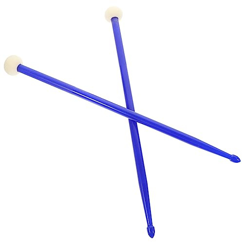 TOPPERFUN Baquetas de Doble Punta para Percusión Musical, Baquetas de Fieltro y Nylon Versátiles Agarre Cómodo, Ideales para Principiantes y Práctica en Casa