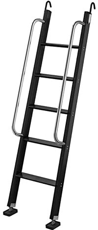 RAtsch Etagenbettleiter, Innen-Etagenleiter aus Aluminium, für Zuhause, Treppen, Dach, Lager, Wohnmobil, Bett, Schlafsaal und Hochbett, bis zu 300 Pfund Kapazität, mit Handgriff (Größe: 1,88 m/74 Z