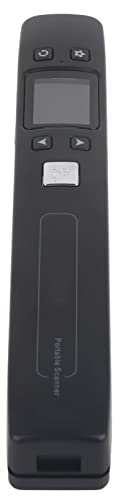 Tragbarer Scanner, Fotoscanner, WLAN-Dokumentenscanner mit Papiergröße Bis zu 4 A, Monochromatischer Farbmodus-Handscanner Zum Scannen von Dokumenten, Fotos, Zeitschriften, (Black)