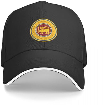 HEBUOUI Herren Baseballmütze Unisex Reine Baumwolle Sommer Sri Lanka Cricket Eine Baseballkappe Hut Outdoor Geburtstagsgeschenk