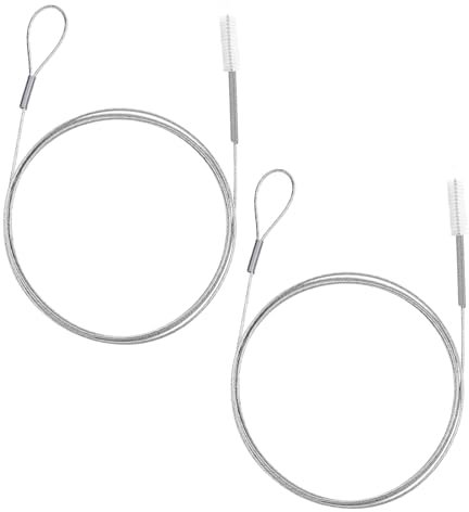 TIESOME 2 Pack Flexible Long Pipe Cleaners for Cleaning Straw, Slim Tube Cleaning Brush with Stainless Steel and Nylon Bristles Cleaning Brush for Siphon Hose Home Kitchen Feeding Tube Refrigerator Dr