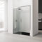 Paroi de Douche Frontale Coulissante SERIE 300F - Dimensions 166-170x195 cm - Verre Trempé, Anti-Calcaire- 1 Porte Coulissante et 1 Fixe de 6 mm - Profilé Argent Brillant - Réversible - REALSHOWER