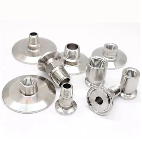 BYLSAGWHT 1/4 3/8 1/2 3/4 1 NPT Female Male 0.5 1.5 2 Tri Clamp SUS304 Stainless Steel Pipe Fitting Connector(NPT Female,FERRULE OD 50.5MM_1/2)