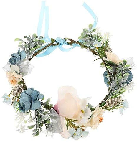 Yardwe Verstellbares Blumen-Hundehalsband Hochzeit Künstlicher Blumenkranz Für Hunde Und Katzen Leichtes Haustierhalsband Für Hochzeitsfeiern Fotos Und Partys