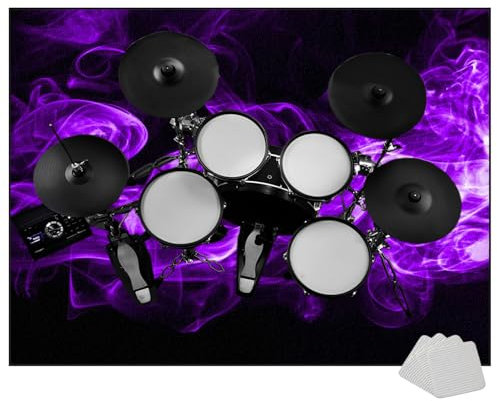 200 x 160 cm Trommel Teppich schlagzeugteppich Schallschutzmatte Trommelmatte Professionelles Rechteckiges Bass Drum Elektronisches Jazz Schlagzeug Kit rutschfeste Schlagzeug Teppich für Drum Kit