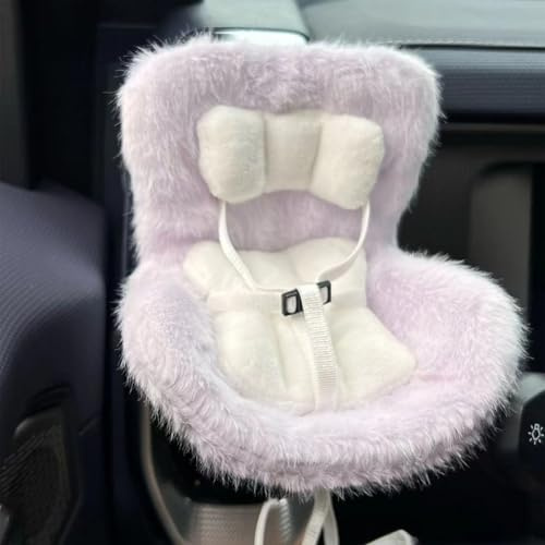 Aosrioylt Siège Auto pour Poupée Labubu, Siège Auto Labubu pour Décoration De Voiture, Siège Auto pour Poupée avec Coussin en Fourrure Douce, Have a Seat Labubu, Siège Auto pour Poupée Bébé(G)