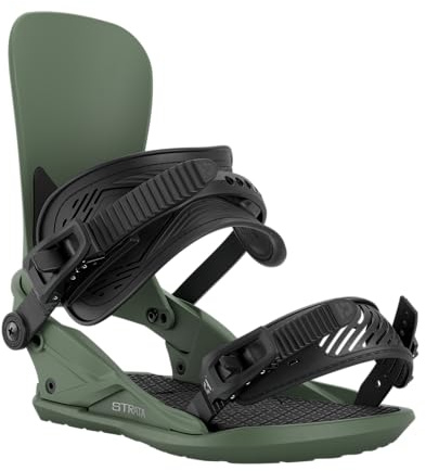 Union Strata Men's Snowboard Bindings, Olive Green, Medium