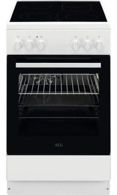 AEG CCB54091BW Standherd mit Glaskeramikkochfeld, 50 cm breit, 57 L, 8 Beheizungsarten