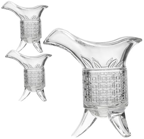 Mikinona 1 Juego Copa vino Bebiendo de whisky retro en vidrio antiguo vasos antiguos copa copa vasos de copas de cóctel clásicas de vidrio Transparente