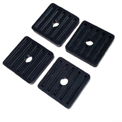 ZiStarlilife Lot de 4 patins en caoutchouc anti-vibrations avec vis - Pieds carrés silencieux - Absorption des chocs - Réduction du bruit - Antidérapant - Pour climatisation - 7 x 7 x 1 cm (sans vis)