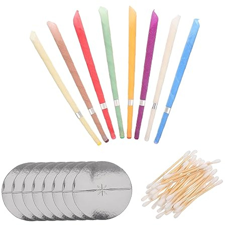 SHERCHPRY Candele Auricolari in Cera d Api Per Uso Domestico Rimozione Del Cerume Candele Auricolari Naturali Per Aromaterapia Accessorio Per Pulizia Orecchie
