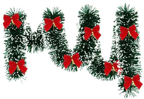 5m Guirlande de Noel Lumineuse Timing, Guirlande Lumineuse Escalier Noel, Decoration de Noel pour Fenetre Sapin Interieure Exterieur Décorative (B : sans LED, avec Arc de Noël)