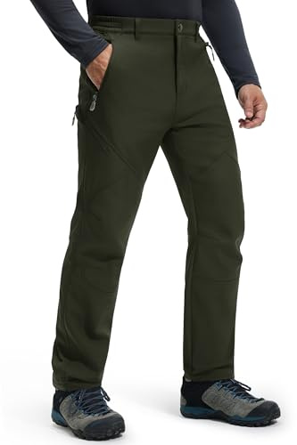 Libin Thermohose Herren Winter Softshellhose Wasserdicht Winddicht Gefüttert Skihose Wanderhose Winterhose Outdoorhose Schneehose Regenhose Trekkinghose