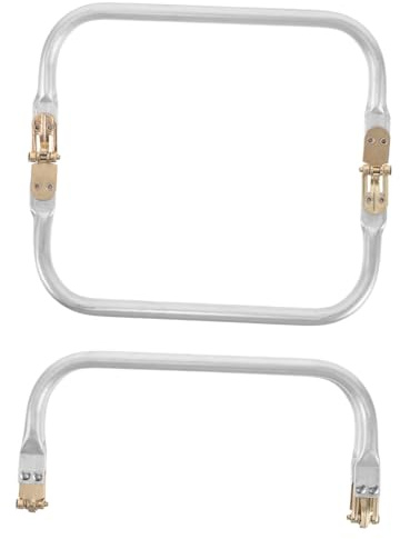 SMASOLO 2 Piezas Clip Cuadrado de Aluminio para Bolsos Marco con Cierre para Hacer y Reparar Bolsos de Crochet Herrajes para Manualidades y Costura Diseño Moderno y Compacto