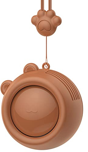 Oxtxuzdm Ventilador portátil recargable de 5 V 3 W, cuello portátil, alimentado por USB, silencioso, 3 velocidades, batería de 900 mAh, enfriador de aire, ventilador manos libres sin aspas