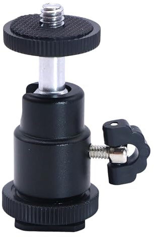 Metall Kugelkopf Blitzschuh Montageadapter Mit 360-Grad Drehung Für Standard-1/4-Zoll DSLR Kameras LED Fotografielichter Blitzschuh Montageadapter