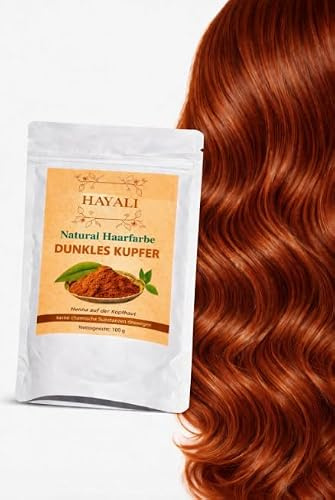 Hayali Natural hårfärg. Henna hårtoning, 100g, Kemifri hårfärg, Grått hårtäckande. Anti-aging. Organisk. Vegan. حناء (Mörkt koppar)