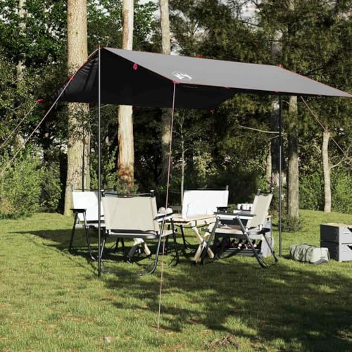 Oxford Tarp 300x294 cm Grau Orange Wasserdicht
