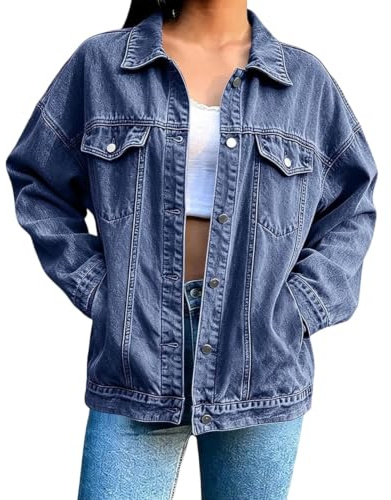 Generisk skjortjacka dam vår grön, damjacka denimjacka jean höst rock ytterkläder jeansblazer struktur övre jacka fretidsjacka med mysig luftig blouson-jacka sittande smal passform