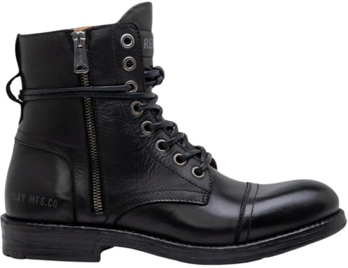 Replay Herren Mid Boot Stiefel mit Reißverschluss, Black 003 (Schwarz), 45