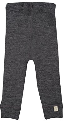 Dilling Baby Leggings aus 100% Bio-Merinowolle Dunkelgrau meliert 92