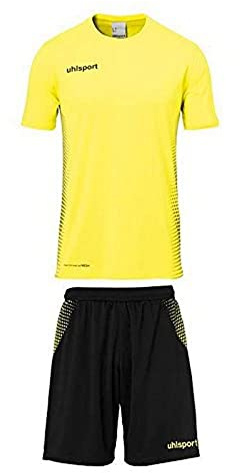 uhlsport herr trikot och shorts set poäng kit Fluo Gelb/Schwarz X-L