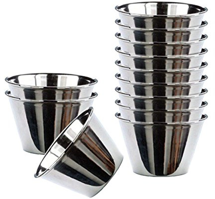 furein Flanero Individual en Acero Inoxidable Set de 12 Piezas (58989 8cm)